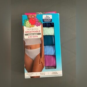 6 Fruit of the Loom Women’s Hi-Cuts Underwear Opened Box New